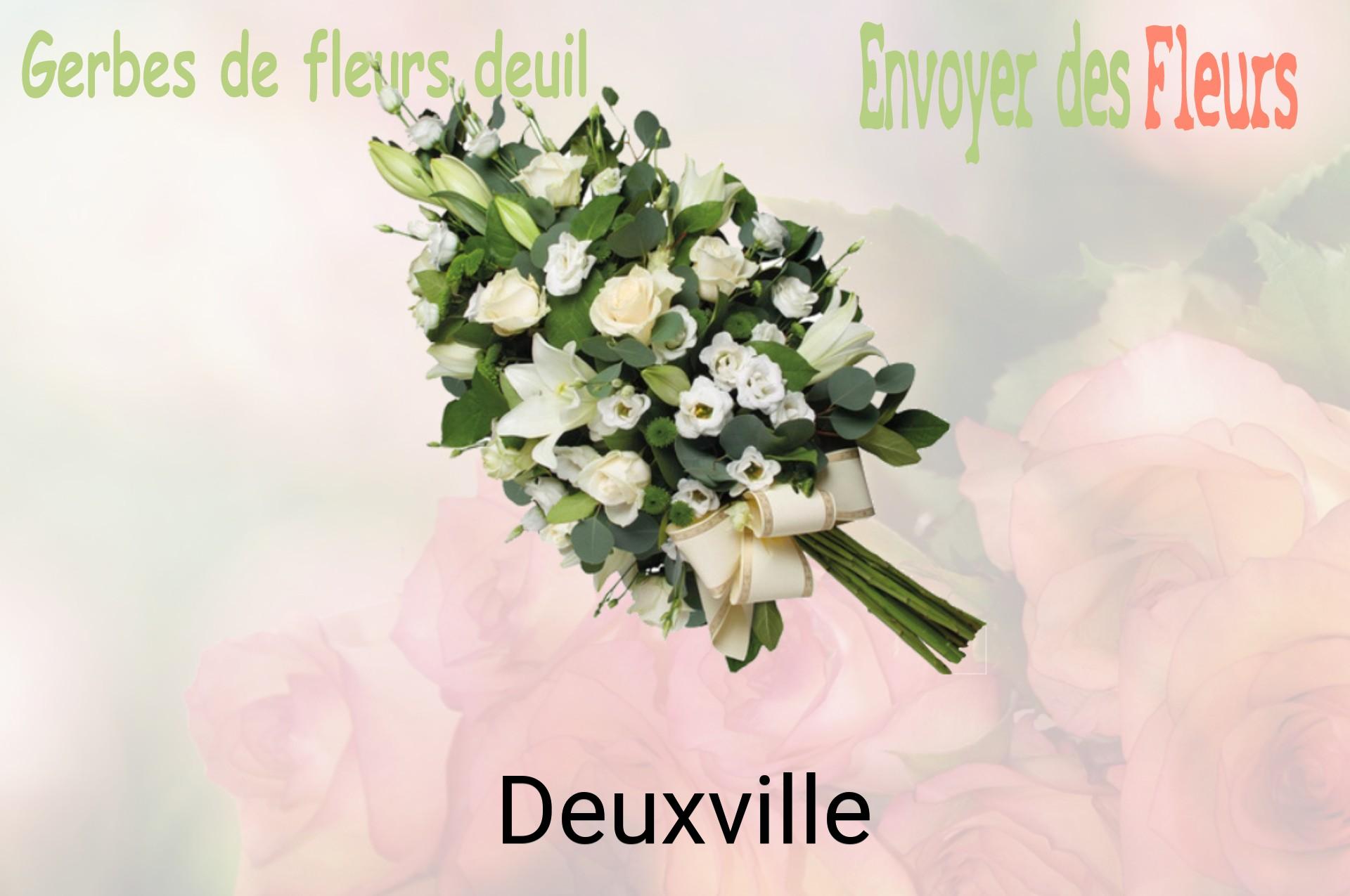 Gerbe de fleurs de deuil livrée à Deuxville